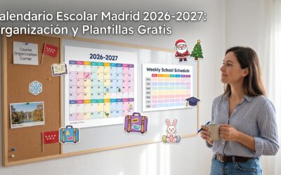 Horario y calendario escolar 2026-2027 en Madrid: fechas clave, festivos y plantillas gratis